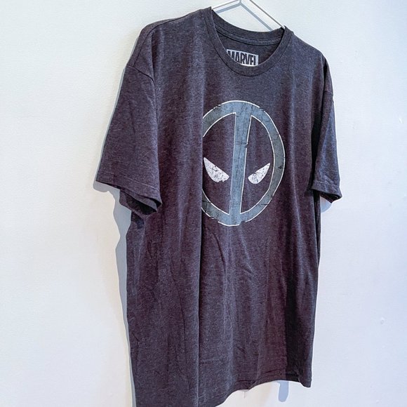 Xtreme Marvel Deadpool Logo Grey Graphic Short-Sleeve Tshirt Tee Sz XL - Picture 4 of 7
